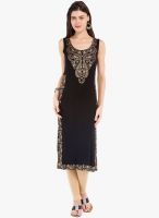 Folklore Black Printed Kurta