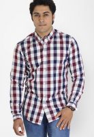 Globus Checks Red Regular Fit Casual Shirt