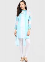 Haute Curry By Shoppers Stop Blue Printed Kurtis