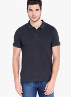 Highlander Grey Solid Polo TShirts