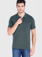 Highlander Grey Solid Polo TShirts