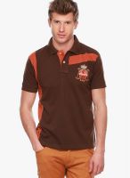 Jogur Brown Solid Polo T-Shirts