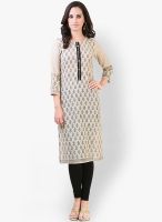 Libas Beige Printed Kurtas