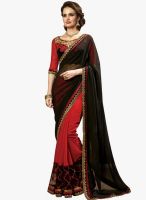 Lookslady Black Embroidered Saree