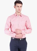 Mark Taylor Red Solid Slim Fit Formal Shirt