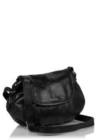 Massimo Italiano Black Leather Sling Bag