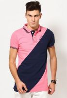 Monteil & Munero Pink Striped Polo T-Shirts