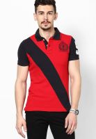 Monteil & Munero Red Solid Polo T-Shirts