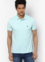 Nautica Aqua Blue Polo T-Shirt