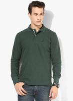 Nautica Green Solid Polo T-Shirt