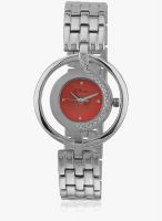 Olvin 16111 Sm02 Steel/Red Analog Watch