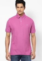 Park Avenue Purple Solid Polo T-Shirts