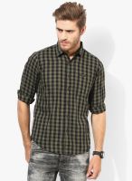 Pepe Jeans Olive Slim Fit Casual Shirt