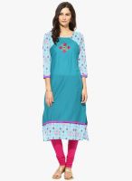 Prakhya Blue Embroidered Kurta