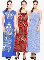 Pryma Donna Pack Of 3 Multicoloured Printed Maxi Dress