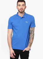 Puma Blue Solid Polo T-Shirts