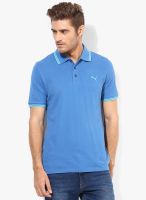 Puma Foundation Blue Solid Polo T-Shirt