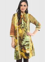 Rain & Rainbow Green Cotton Kurta