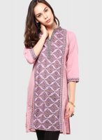 Rain & Rainbow Lilac Printed Kurta