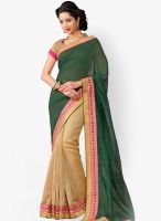 Roop Kashish Green Printed Saree