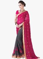 Roop Kashish Pink Embroidered Saree