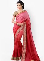 Roop Kashish Pink Printed Saree