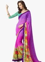 Roop Kashish Purple Color Printed Saree
