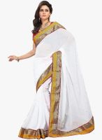 Roop Kashish White Embellished Saree