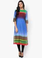 Shree Blue Embroidered Kurtis