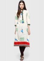 Shree Cream Printed Kurta