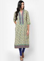 Shree Cream Printed Kurtis