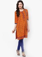 Shree Mustard Yellow Embroidered Kurtis