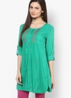 Span Cotton Green Kurti