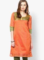 Svarikaa Peach Solid Kurtis