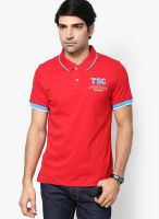 Turtle Red Solid Polo T-Shirts
