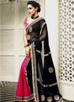 Vishal Black Embellished Saree