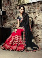Vishal Black Embellished Saree