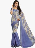 Vishal Blue Printed Saree