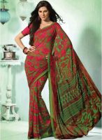 Vishal Green Printed Saree
