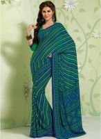 Vishal Green Printed Saree