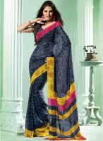 Vishal Grey Printed Saree