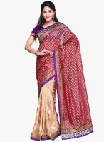 Vishal Maroon Embellished Saree