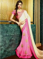 Vishal Pink Embellished Saree