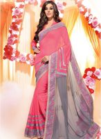 Vishal Pink Embroidered Saree