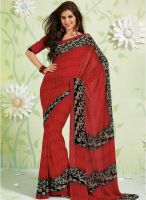 Vishal Red Printed Saree