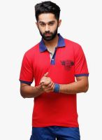 Yepme Red Solid Polo T-Shirt