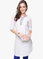 Yepme White Printed Kurti