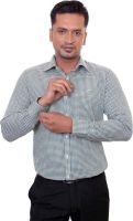 1Almighty Men's Checkered Formal Green, Light Green Shirt 1Almighty Men's Checkered Formal Green, Light Green Shirt