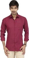 Acropolis Men's Solid Formal Red Shirt Acropolis Men's Solid Formal Red Shirt