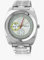 Adine Ad-5006 Silver/White Analog Watch